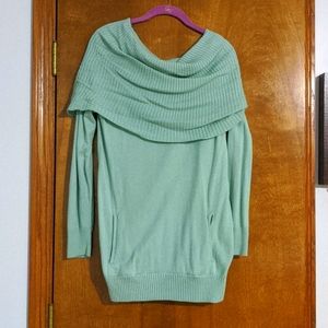 Long off the shoulder sweater